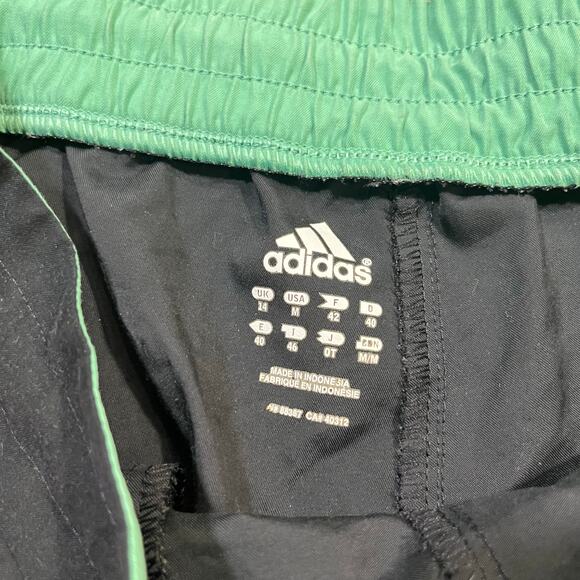 ADIDAS Womens L/XL 14 Athletic Running Shorts Black 3 Stripe Drawstrings - Picture 3 of 7